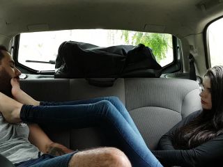 xxx video 28 Emily Foxx – Smelling My Socks And Worship My Feet In The Car, first foot fetish on femdom porn -6