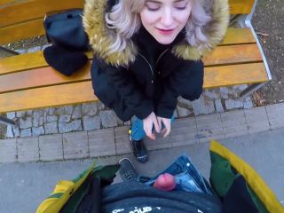 Cute teen swallows cum for cash public blowjob in the park by Eva El ...-6