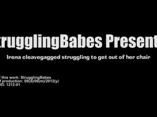 Cleavegagged struggling to get out BDSM!-0