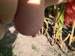 Slap an squeeze my tits in corn field Spanking-9
