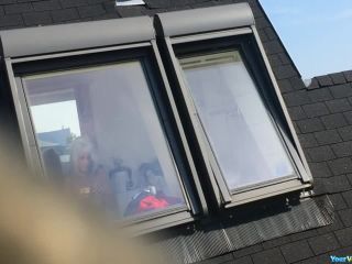 Big tits granny window  spy-1