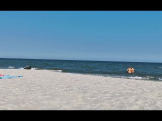 Sharing My Girl With A Stranger On The Public Beach Threesome WetKelly 1080p-9