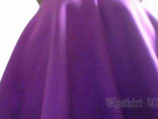 Upskirt-times.com- Ut_2312# Stunning brunette girlie in violet dress. An upskirt hunter could make street...-7
