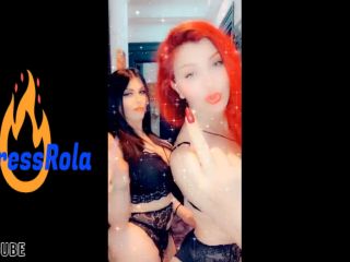 Shemale porn  mistressrola  Mistressrola Lesbian Femdom With Diva Arab Shemale-1