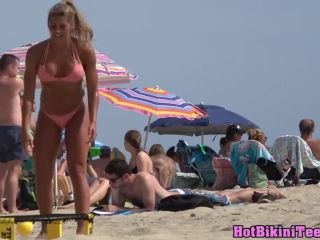 Hot bikini teens beach vor bikini spy close!!-4