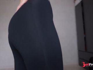 [GetFreeDays.com] Cameltoe in Black Tight Leggings Close Up Adult Leak July 2023-5