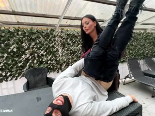 online xxx clip 24 Fetish Chateau Dommes – Evilwoman Is Pegging Her Slave In Shiny Tight Leggings Outdoor, chubby fetish on high heels porn -8