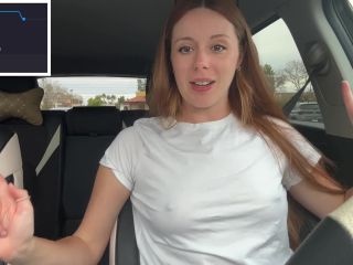 Braless Pit Stop In The Drive Thru With My Lush On Max 1080p-2