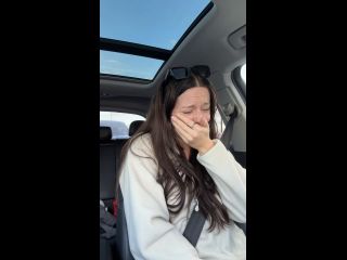 Nadia Foxx Wintery Tim Horton's Drive Thru Visit with My Pornhub Vibrator!!-7