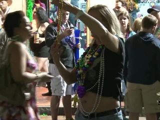 Mardi Gras Chicks on Bourbon  Street-2