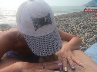 Blonde sex on the beach. Sucking and fucking in the ass / CherryAleksa-4