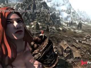 [GetFreeDays.com] Cute Redhead grows into goddess and has fun with the city - Skyrim Giantess Sex Stream July 2023-8