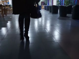Julie Skyhigh, Pantyhose, Stockings, Leggings - 150204 walking in furs leather boots and jeans [foot fetish]-3