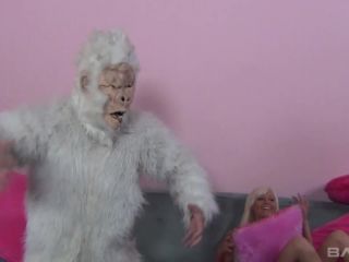 Rikki Six Fucks A Costumed Behemoth And His Fur Tickles Her Clit Tickling!-0