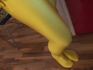 BustyEllen 49 yellow spandex plastic cock (mp4)-3