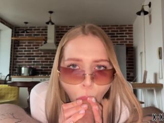 Pretty Whore Sucks Dirty In Her Glasses P PornHub  Californiababe -1