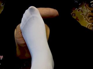 free xxx video 34 White nylon foot worship latina mistress on femdom porn encasement fetish-1