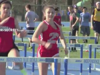 Running with hurdles and big boobs-5