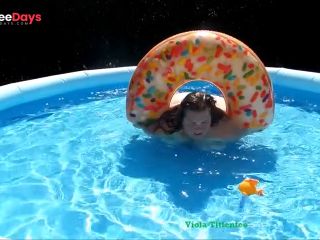 [GetFreeDays.com] Viola Tittenfee - SSBBW chilling naked in the pool Sex Film March 2023-4