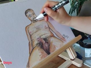 [GetFreeDays.com] Drawing a naked guy Sex Stream February 2023-9