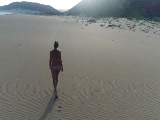 Naked wife in beach-1