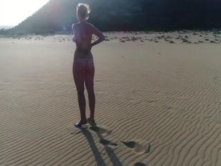 Naked wife in beach-3