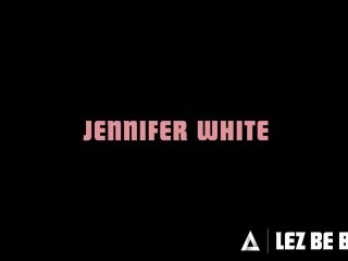 LEZ BE BAD  Naturally Stacked Jennifer White Gets Anal Milk Enema From -1