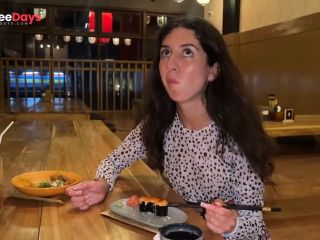 [GetFreeDays.com] I cum on a girls face in Public Sushi Bar and she eats rolls with Cum on her face - Cumwalk Sex Film March 2023-7