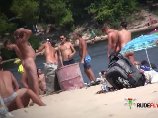 Blowjobs  and sex on a naturist strand  3-1