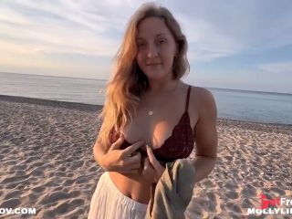 [GetFreeDays.com] Public Beach Fucking with a Big Boobs Blonde Amateur - Horny Hiking ft Molly Pills - POV 4K Sex Leak January 2023-0