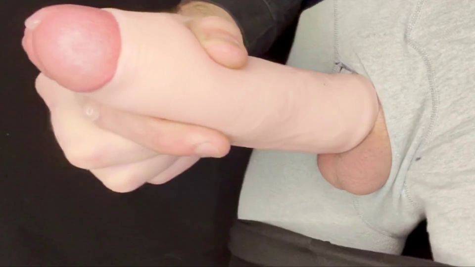 Huge Uncut Foreskin Cock TOY Massive Cumshot Up Close Huge Load