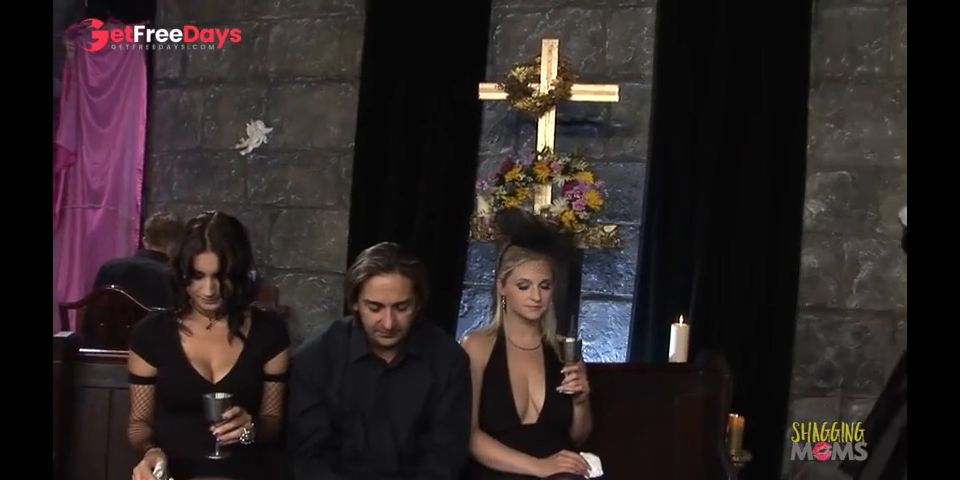 [GetFreeDays.com] A sad church gathering turns into a foursome with the three nasty milfs with big boobs Adult Stream December 2022