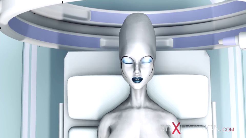 Sexy Scifi Female Android Plays With An Alien In The Surgery Room In Th