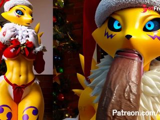 [GetFreeDays.com] DigiMon Hentai -   Renamon Super Big Tits Merry Christmas SEX Adult Leak March 2023-0