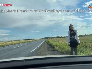 [GetFreeDays.com] Hot bitch hitchhikes in tight leggings and pays for the ride with sex Adult Leak December 2022-1