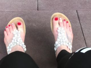 online xxx clip 47 ebony feet fetish The Goldy Rush – Sandals Teasing Outdoor With Red Toenails & Toes Wiggling – Mistress Misha Goldy – Russianbeauty, jerkoff instructions on fetish porn-1