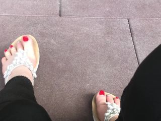 online xxx clip 47 ebony feet fetish The Goldy Rush – Sandals Teasing Outdoor With Red Toenails & Toes Wiggling – Mistress Misha Goldy – Russianbeauty, jerkoff instructions on fetish porn-2