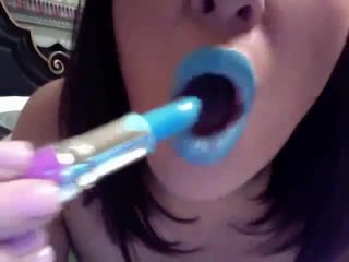 online adult clip 37 Bratty Ivana - Blue Lipstick on femdom porn femdom dentist-9