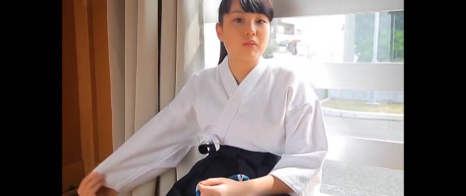 Hatsukoi Ryou Omoi pretty Asian teen in white kimono teen Marin Kato