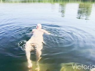 Victoria Wet - masturbation in the lake - fingering out - Outdoors-6