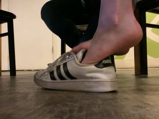 Freckled Feet11-02-2021 - Public shoe play with my adidas at the bar $-6