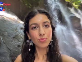 [GetFreeDays.com] Crazy CUMWALK on Public Waterfall Full of People Blowjob in Public Toilet Porn Clip May 2023-5